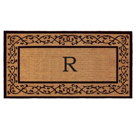 Monogram Door Mat, Black, Natural, 30 in W x 48 in L